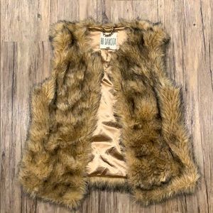 BB Dakota light brown faux fur vest